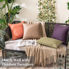 MIULEE two-pack outdoor pillow covers ready for quick styling edits.