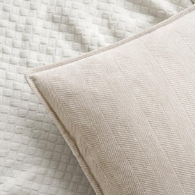MIULEE two-pack cream beige pillow covers shown together for sofa upgrade and soft warmth