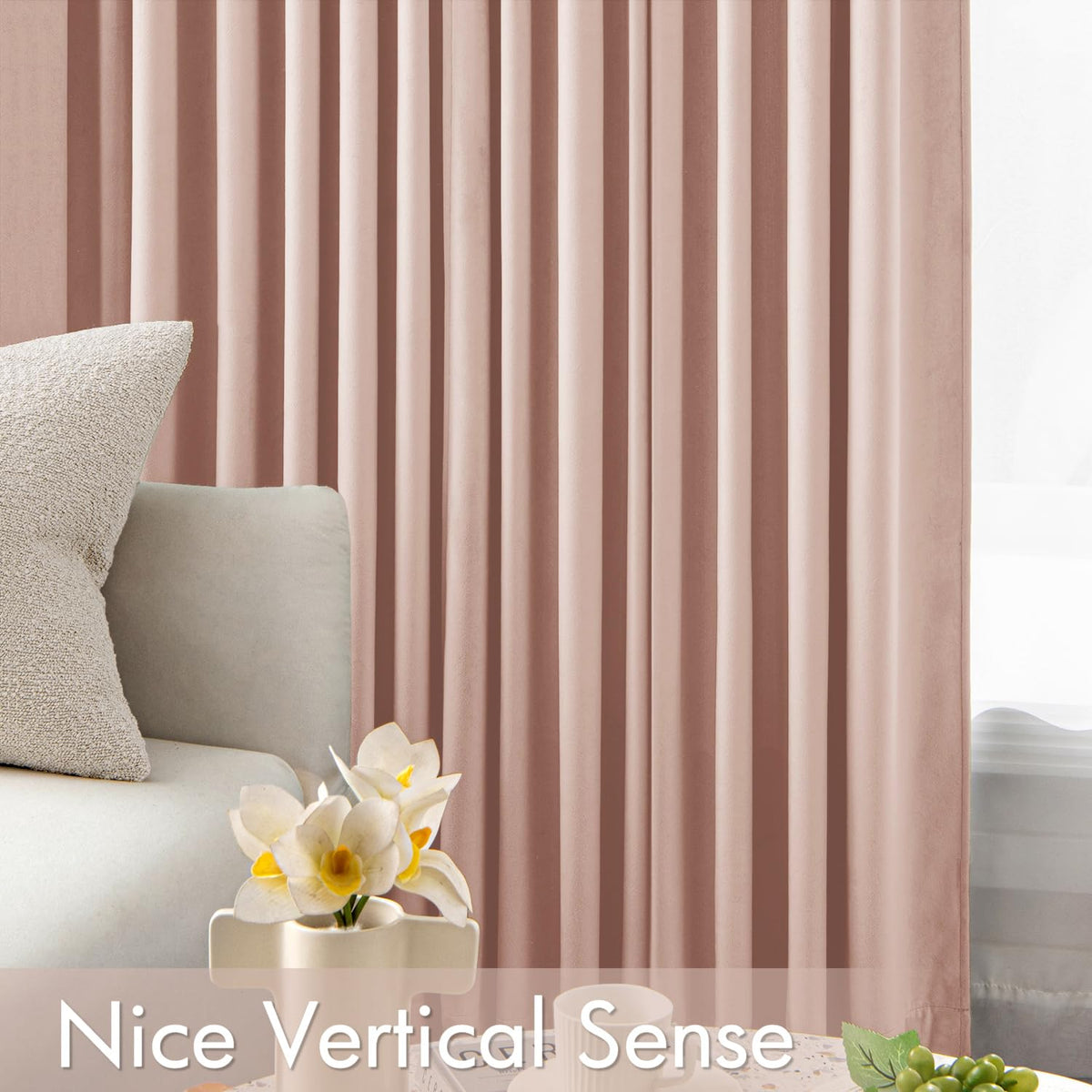 MIULEE two-panel curtain set ready-to-hang in rod pocket