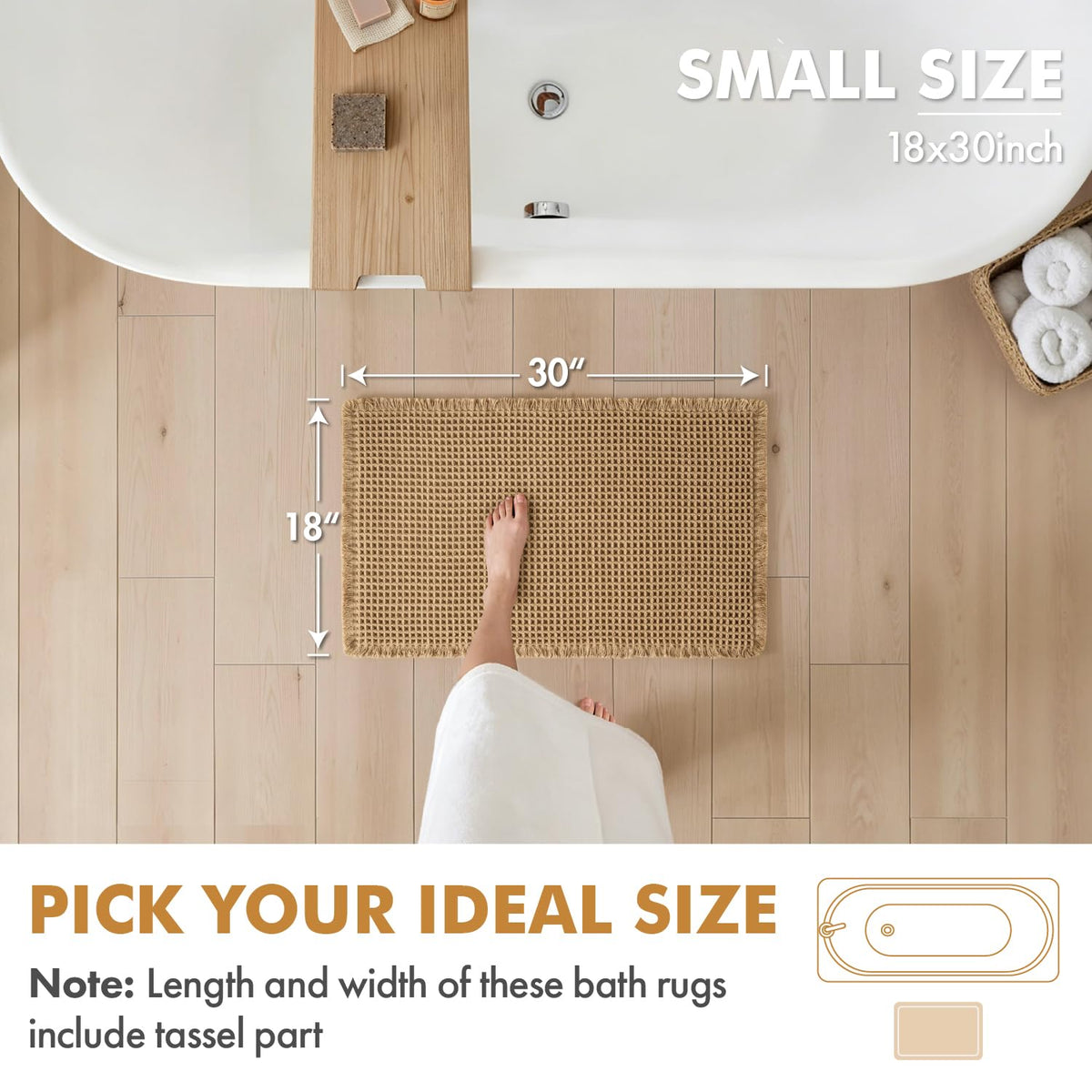 MIULEE ultra-absorbent bath mats soak up water quickly