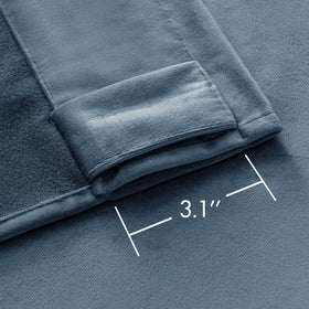 MIULEE velvet curtains dusty blue block sunlight for a cozier space