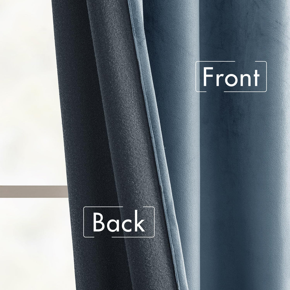 MIULEE velvet curtains dusty blue enhance privacy and reduce ambient noise