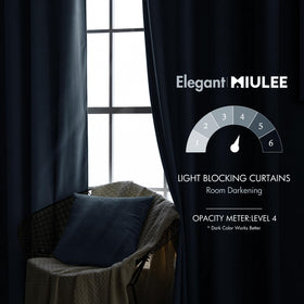 MIULEE velvet curtains dusty blue reveal silky, luxurious texture