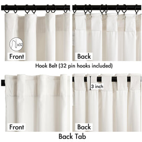 MIULEE velvet curtains demonstrate pinch pleat, back tab, and rod pocket options
