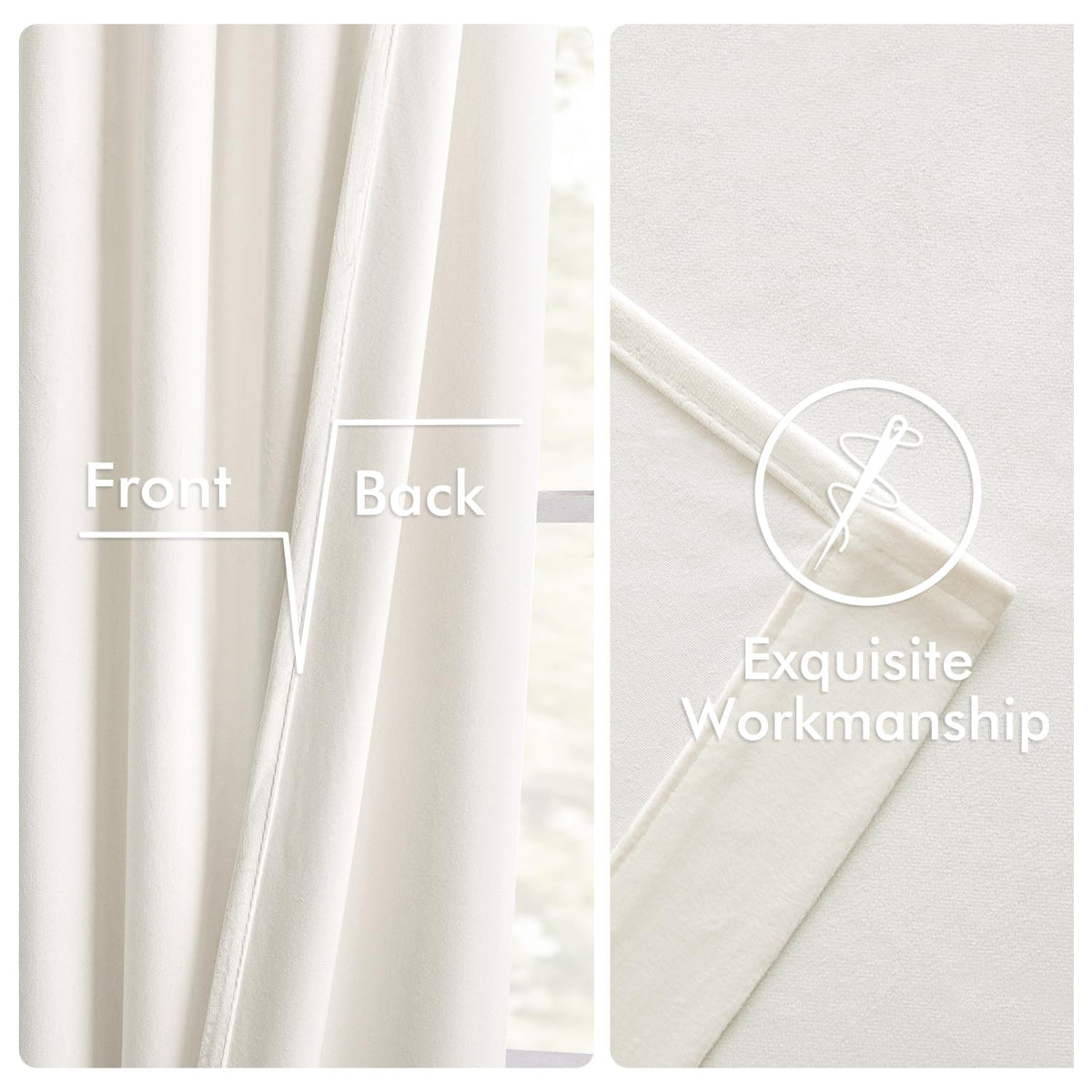 MIULEE velvet curtains textured surface helps dampen noise and improve comfort