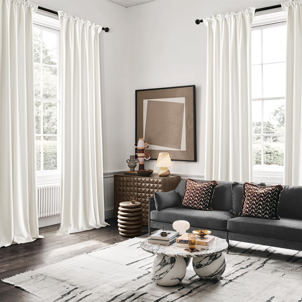 MIULEE velvet curtains silky drape enhances elegant room ambiance