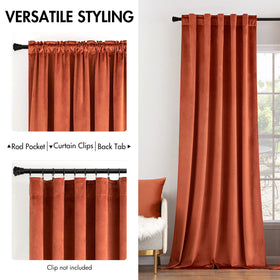 MIULEE burnt-orange curtains brighten spaces while providing shade and privacy