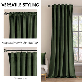 MIULEE velvet curtains olive green draped look highlighting soft texture and luxury appeal