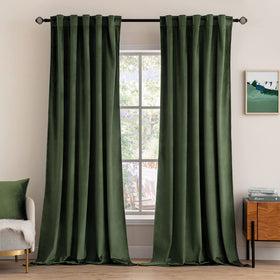 MIULEE velvet curtains in olive green show rich folded texture for elegant spaces