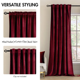 MIULEE velvet curtains rod-pocket and back-tab design for easy hanging.