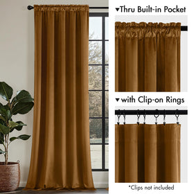 MIULEE velvet drapes create warm ambience in a stylish living room.