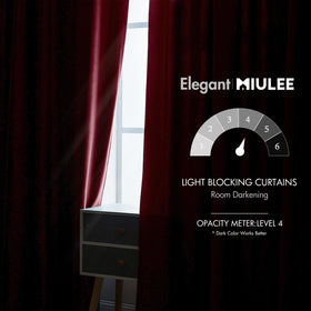 MIULEE velvet curtains thermal-insulated fabric supports year-round comfort.