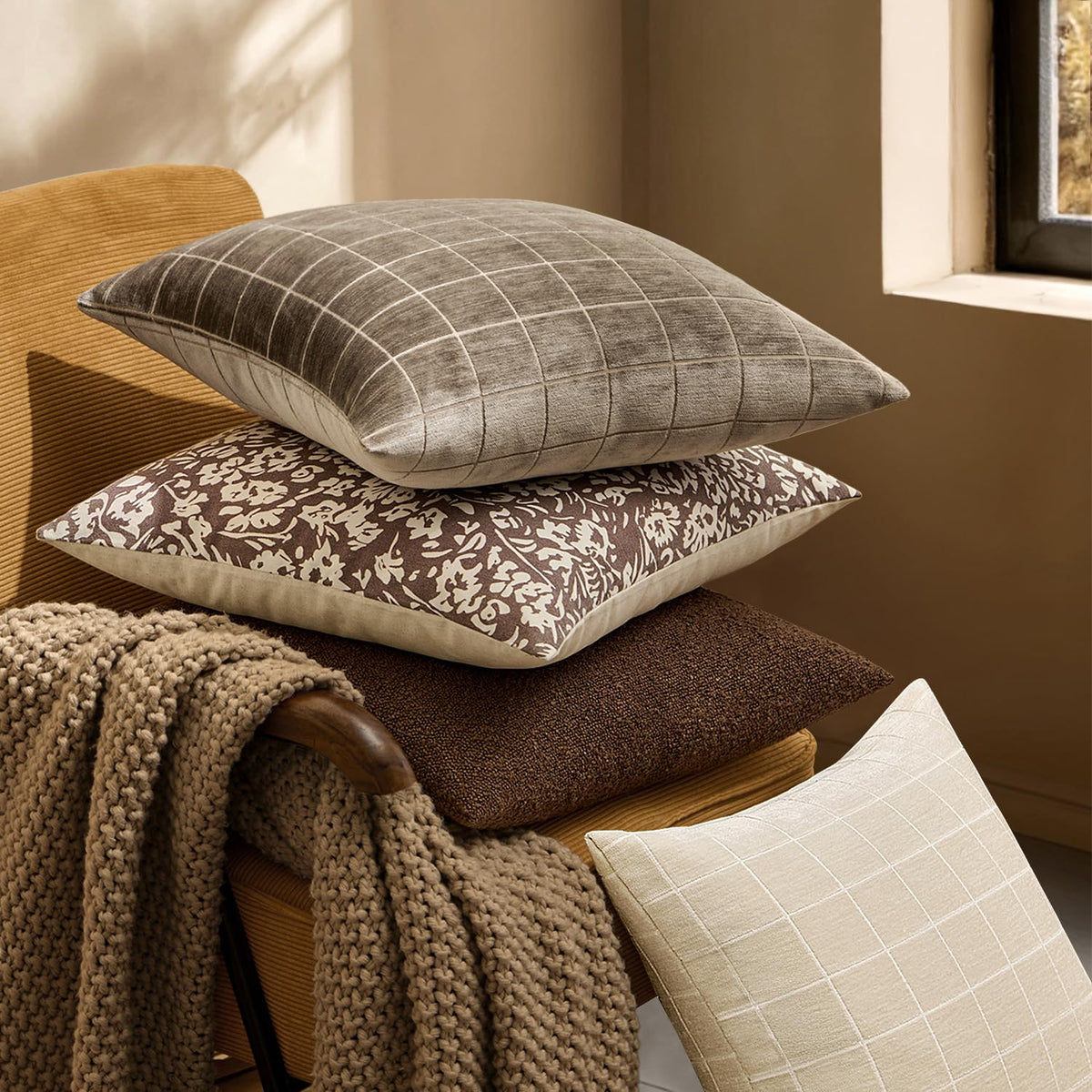 MIULEE versatile pillow cover fits sofa chair and bed setups.