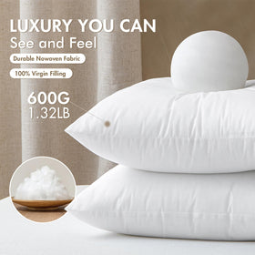 MIULEE virgin microfiber-fill close-up showing fluffy resilience and support.