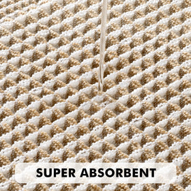 MIULEE waffle bath mats 17x24 absorb water quickly after showers.