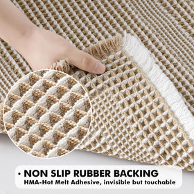 MIULEE waffle bath mats 18x30 providing plush comfort underfoot.