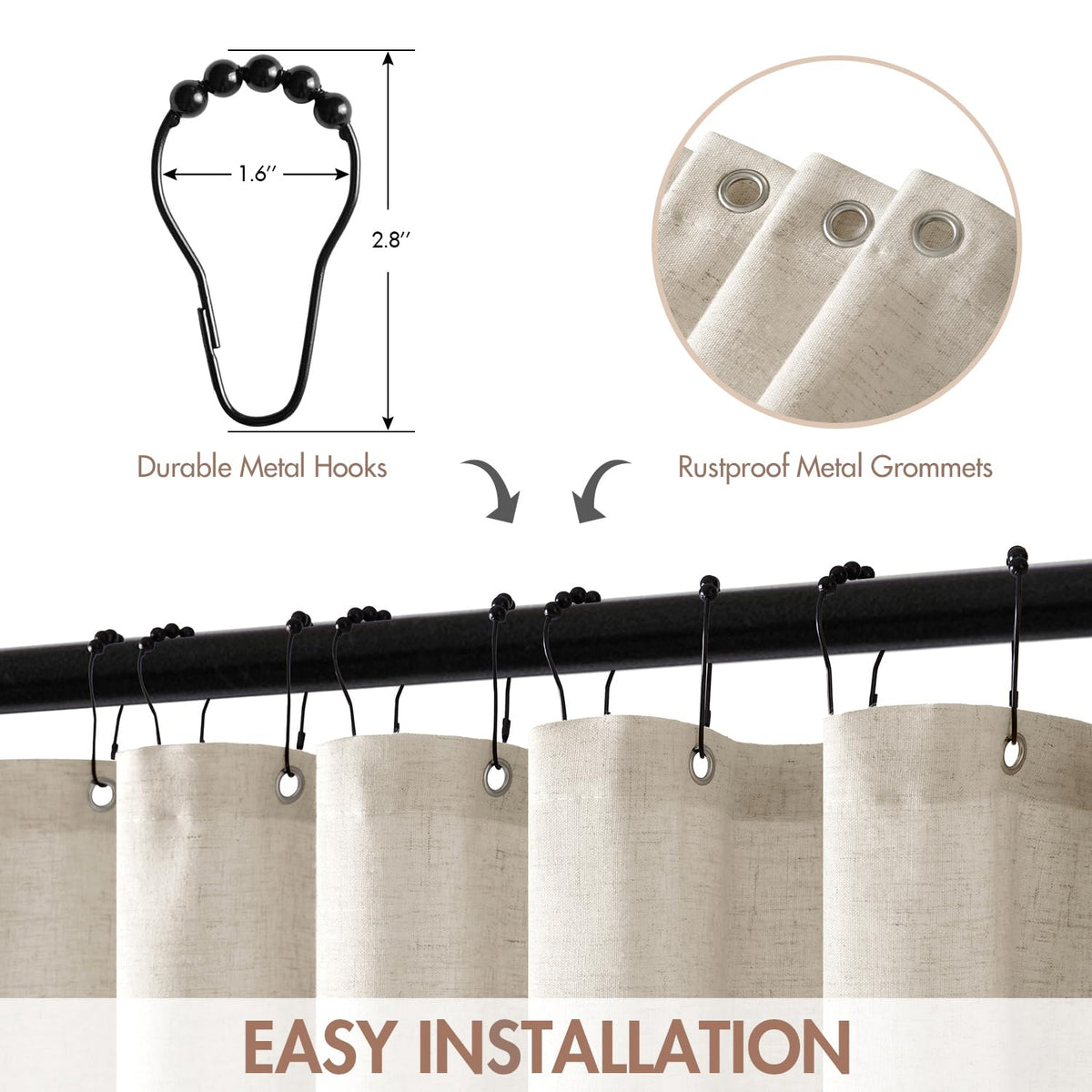 MIULEE water-repellent surface helps keep your bathroom dry