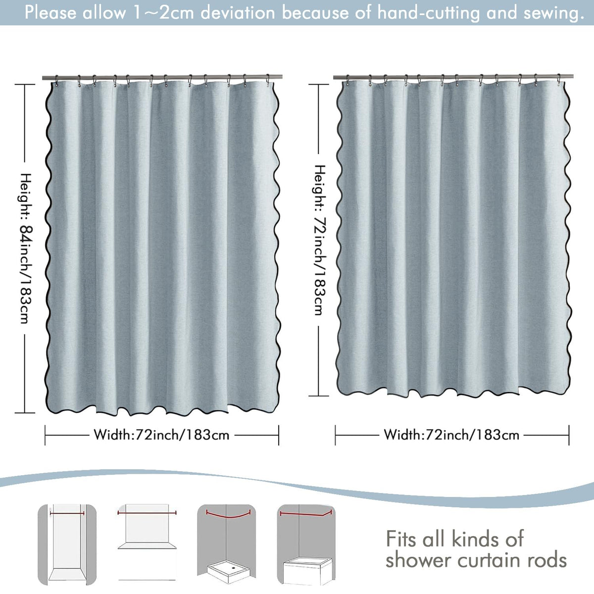 MIULEE waterproof fabric curtain beads water for fast drying and easy cleaning.