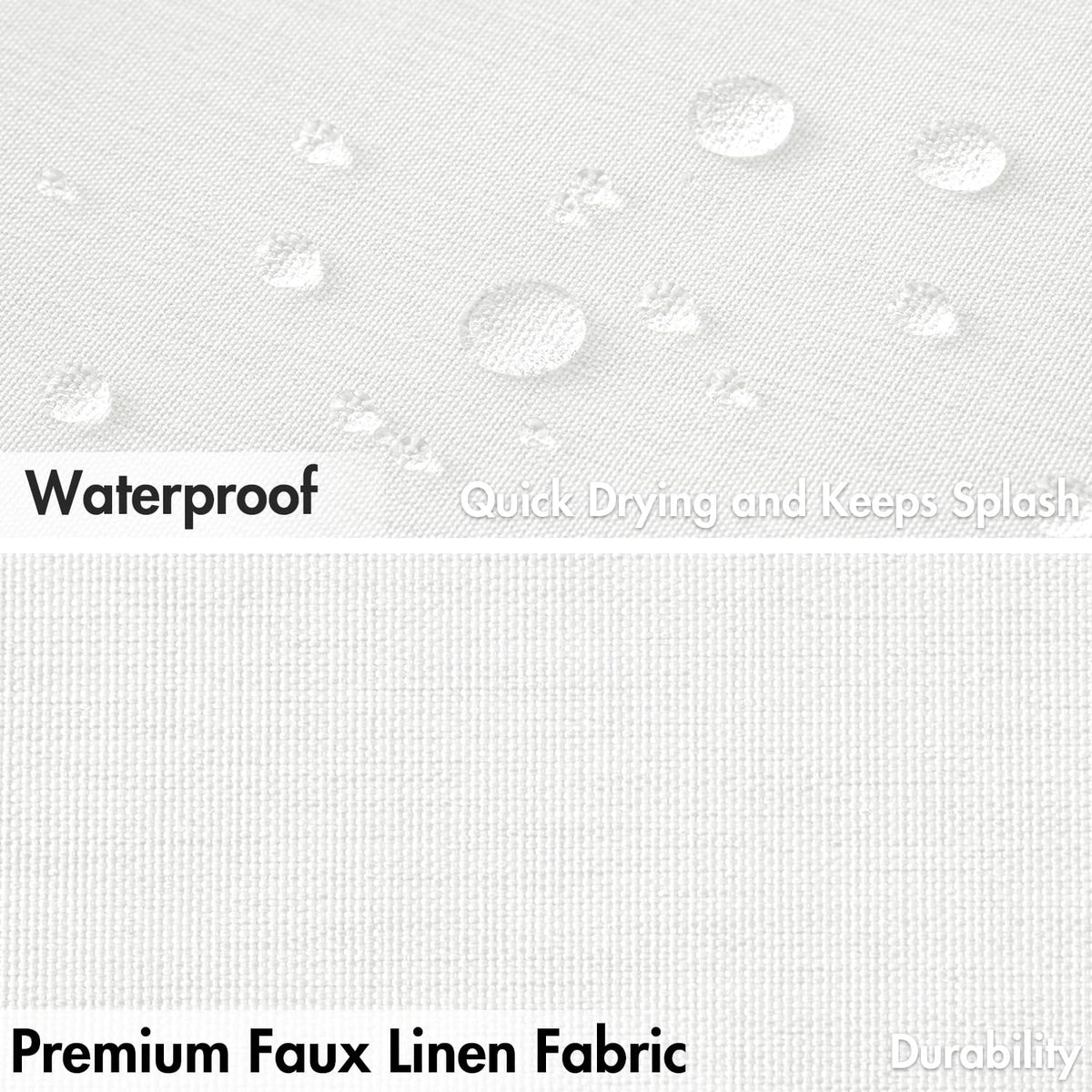 MIULEE waterproof faux linen curtain dries quickly while keeping the bathroom tidy.