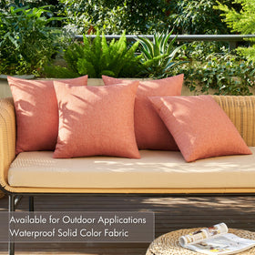 MIULEE waterproof outdoor pillow cover keeps cushions dry during rain.