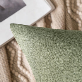 MIULEE waterproof faux linen pillow cover texture for outdoor use.