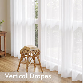 MIULEE White Sheer Curtains bedroom privacy with soft, diffuse daylight.