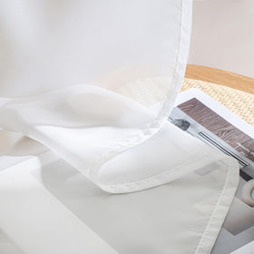 MIULEE White Sheer Curtains full-coverage look for large windows and patio doors.