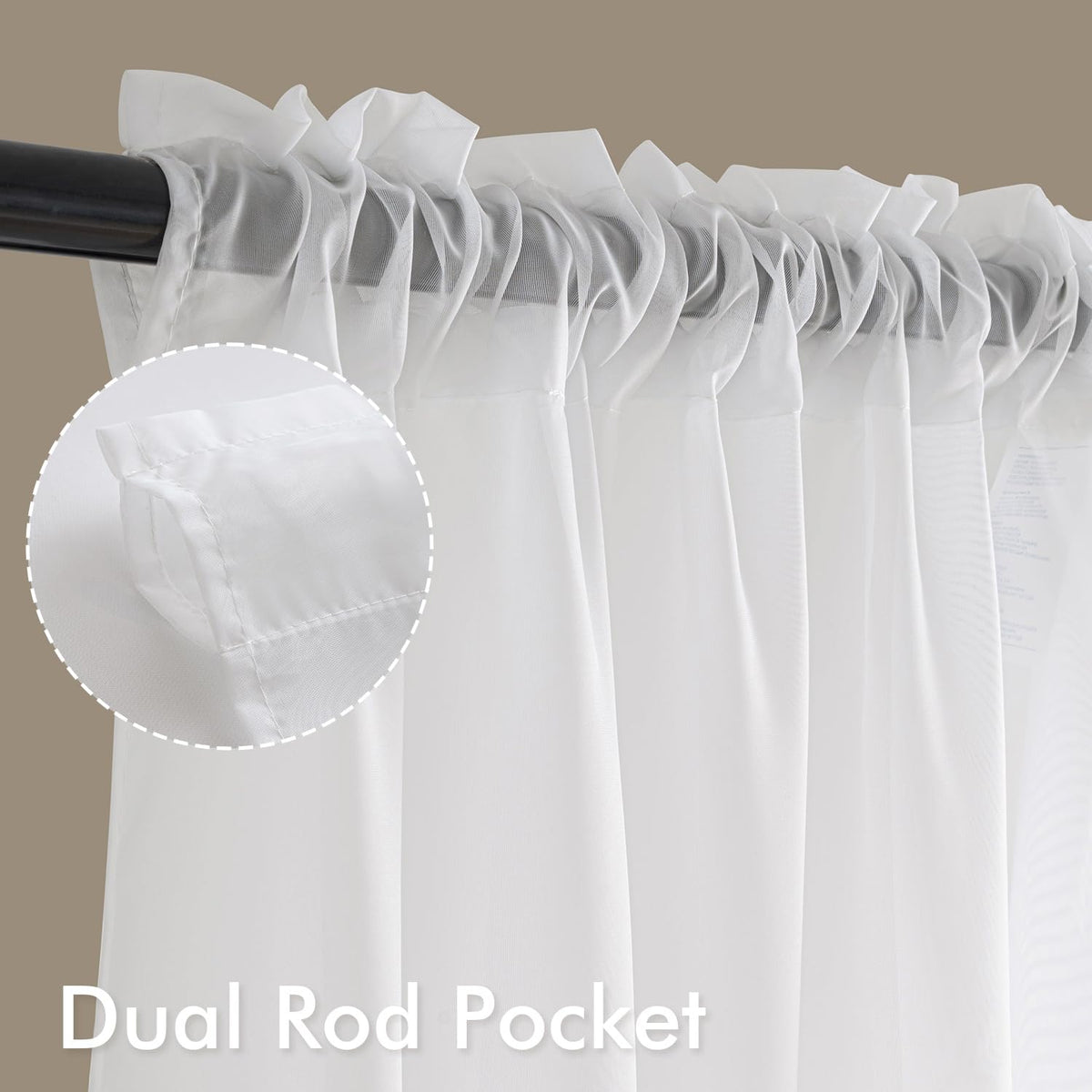 MIULEE White Sheer Curtains light-filtering drapes diffuse natural light while preserving privacy.