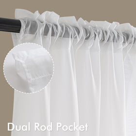 MIULEE White Sheer Curtains light-filtering drapes diffuse natural light while preserving privacy.