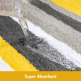 MIULEE machine washable bath rug; easy care to keep colors vibrant.