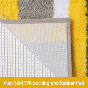 MIULEE bath rug with plush pile offers luxurious underfoot comfort.