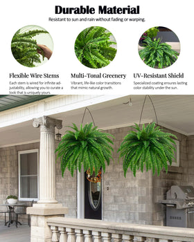 Miuyeah Miao GYERB realistic faux fern forms full coverage without watering