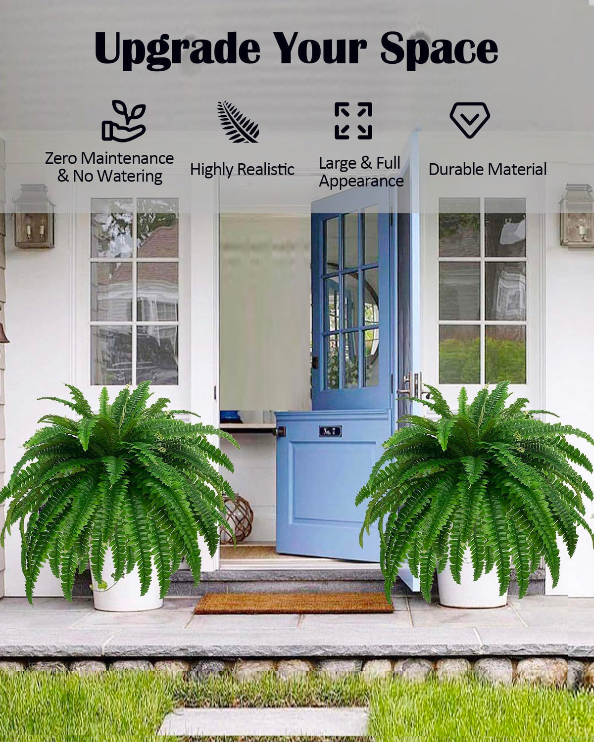 Miuyeah Miao GYERB UV-protected outdoor fern withstands sun and wind for year-round appeal
