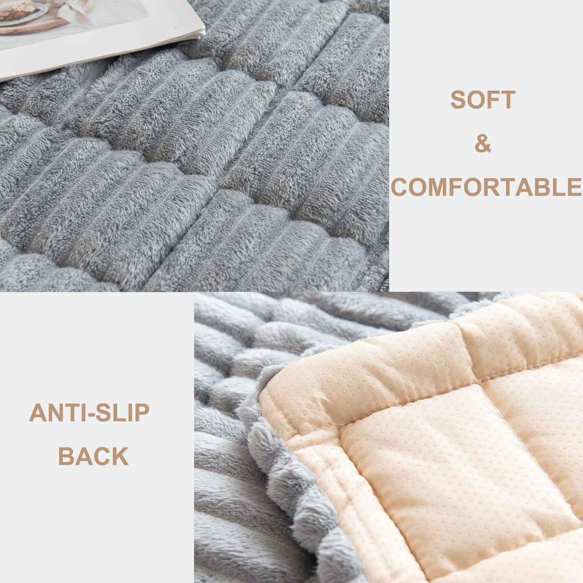Mivnue pet couch cover fabric close-up emphasizes thickness and durability.