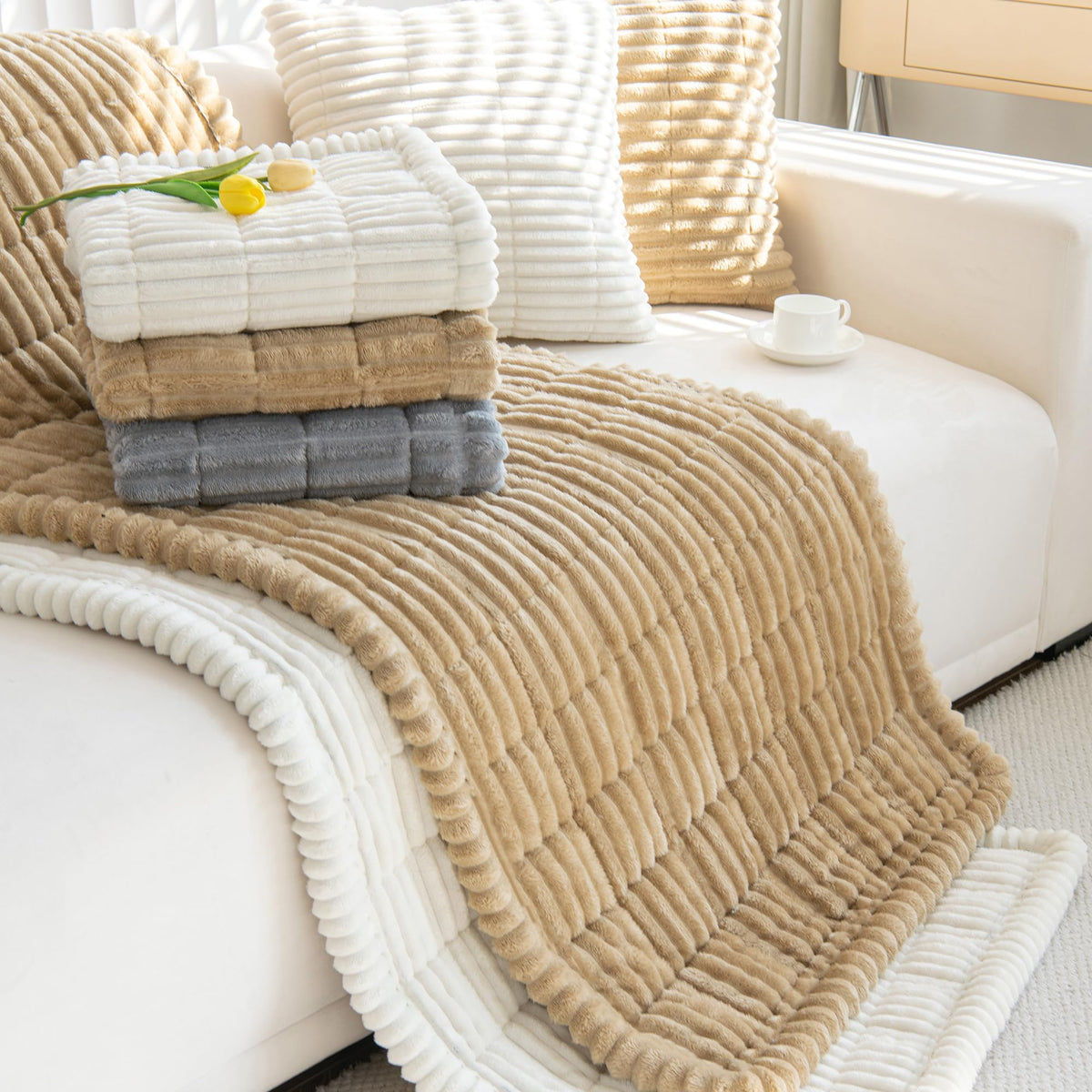 Mivnue pet couch cover multiuse role as rug or mat.