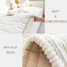 Mivnue white pet couch cover complements decor while guarding against dirt.