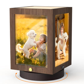 Mixoo 4x6 picture frame light in wooden brown for easy photo swaps of cherished memories.