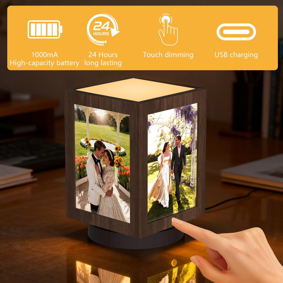 Mixoo dimmable touch lamp offers three modes for ambiance and reading comfort.