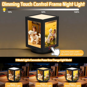 Mixoo rotates 360-degree frame display for easy photo swapping and memories.