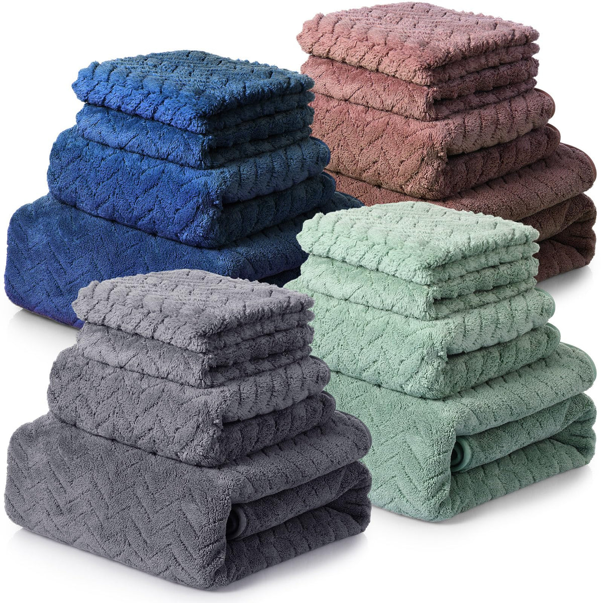 Mixweer 16-piece towels set for complete bathroom coverage and quick drying