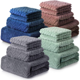 Mixweer 16-piece towels set for complete bathroom coverage and quick drying