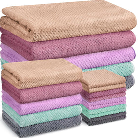 Mixweer 20 Pcs Bath Towel Set full view shows color variety for bathroom refresh.
