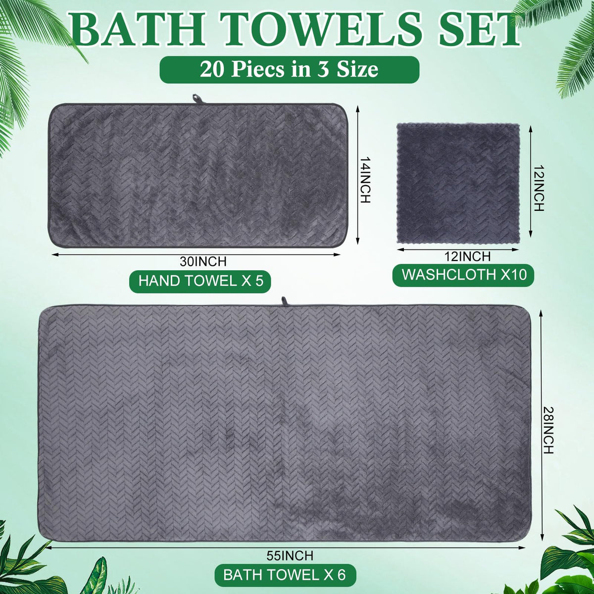 Mixweer bath towels 28x55 inches for full body drying