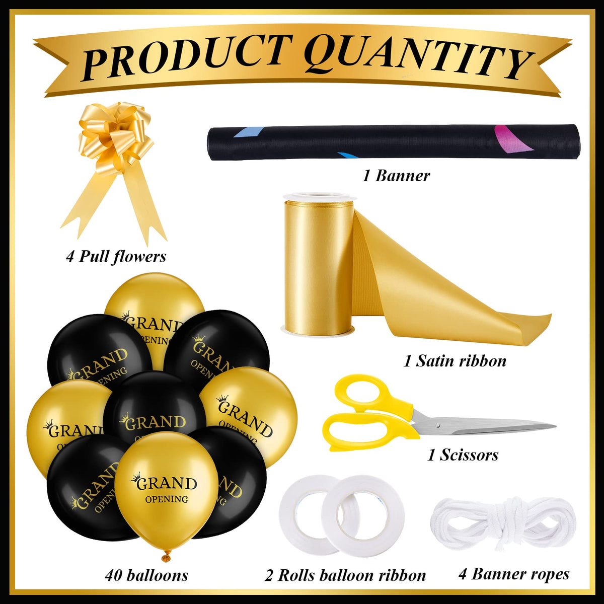 Mixweer black and gold balloons set adds festive energy to launches