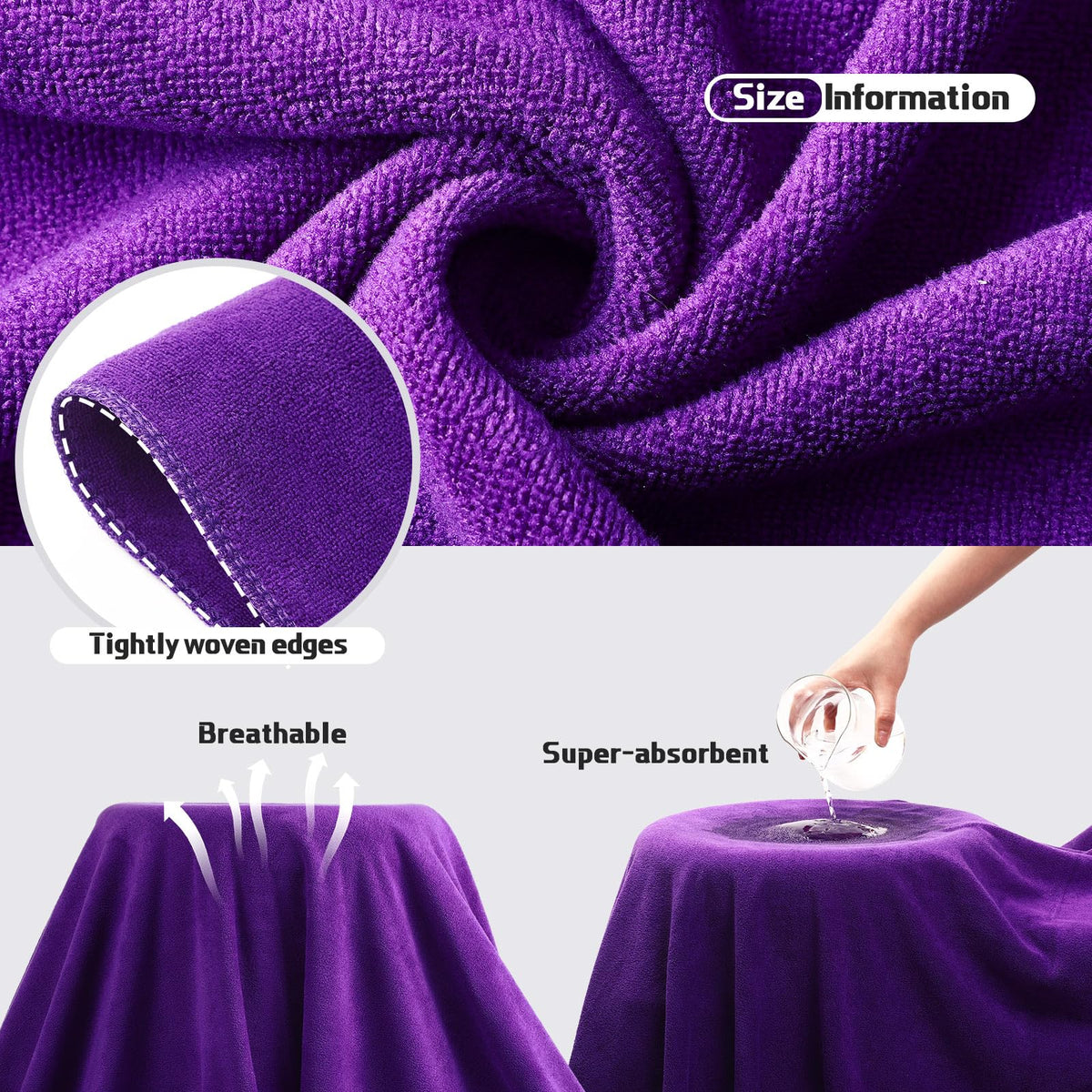 Mixweer 2-pack giant bath towels ready for beach or pool