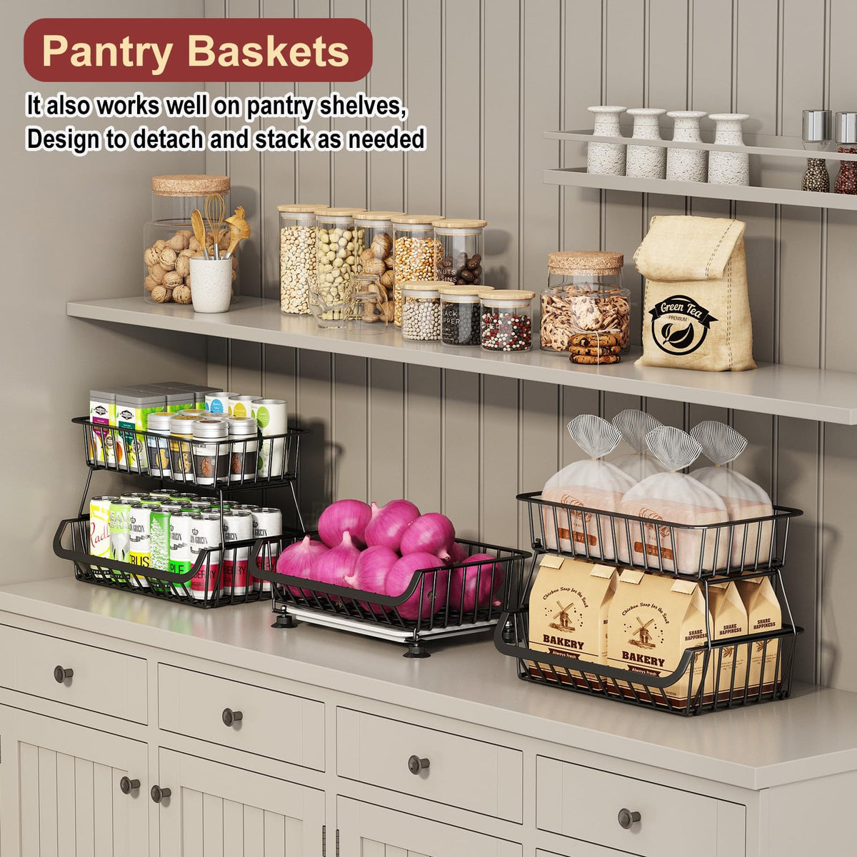 Miyawell rust-resistant steel construction designed for heavy pantry use.
