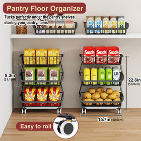 Miyawell rolling cart with wheels and locking brakes for mobility and stability.