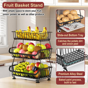 Miyawell large-capacity pantry cart ready to store produce and snacks.