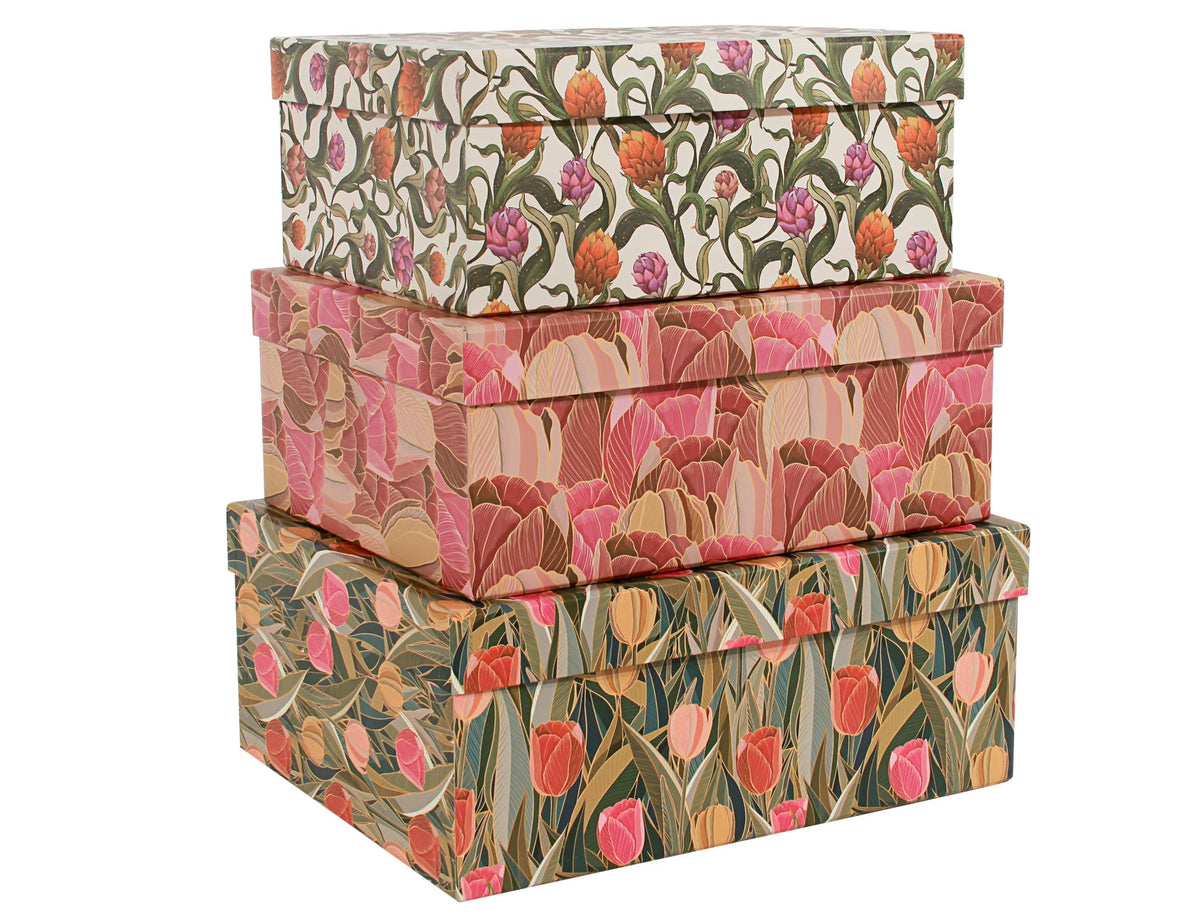 MIZFRUZZY tulip-design storage boxes for stylish organization and display.