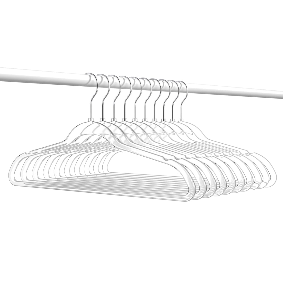 MIZGI chrome hook adds a modern finish for stylish closets.